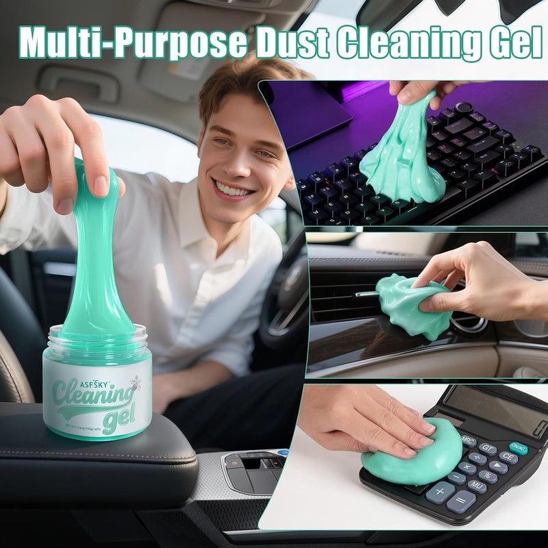 ASFSKY Car Cleaning Gel (Aromatherapy aroma) Dust Cleaning Putty Universal Car Interior Cleaner Keyboard Dust Remover Car Slime Gifts for Men Women girl（4 pack） - Image 5